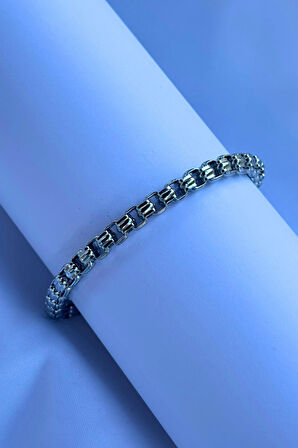 El İşçiliği ile Üretilmiş Paslanmaz Çelik Erkek Bileklik