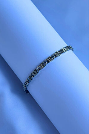 El İşçiliği ile Üretilmiş Paslanmaz Çelik Erkek Bileklik