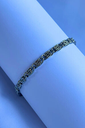 El İşçiliği ile Üretilmiş Paslanmaz Çelik Erkek Bileklik