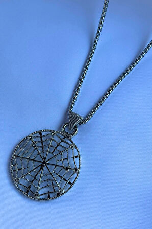 Örümcek Ağı El İşçiliği Paslanmaz Çelik Zincir Erkek Kolye