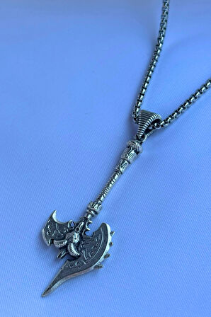 Balta El İşçiliği Paslanmaz Çelik Zincir Erkek Kolye