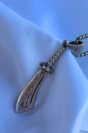 Kılıç El İşçiliği Paslanmaz Çelik Zincir Erkek Kolye