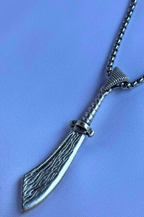 Kılıç El İşçiliği Paslanmaz Çelik Zincir Erkek Kolye