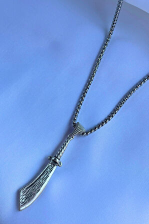 Kılıç El İşçiliği Paslanmaz Çelik Zincir Erkek Kolye