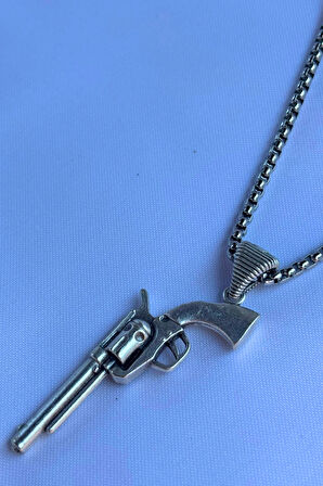 Tabanca El İşçiliği Paslanmaz Çelik Zincir Erkek Kolye