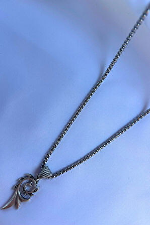 Alev El İşçiliği Paslanmaz Çelik Zincir Erkek Kolye