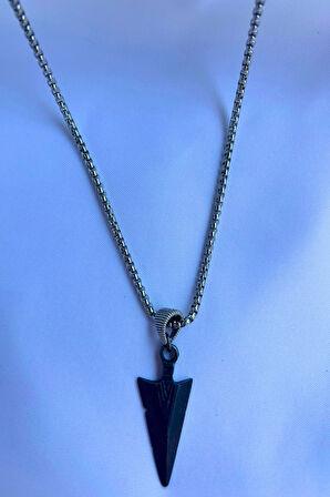 Mızrak El İşçiliği Paslanmaz Çelik Zincir Erkek Kolye