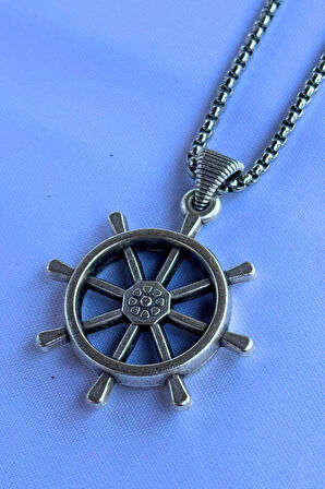 Dümen El İşçiliği Paslanmaz Çelik Zincir Erkek Kolye