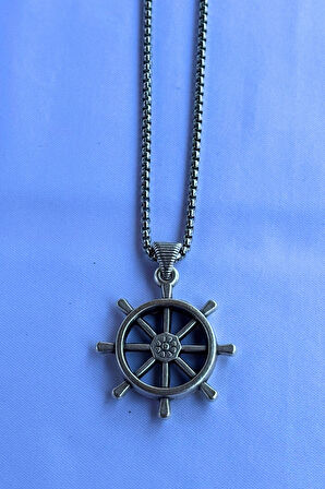 Dümen El İşçiliği Paslanmaz Çelik Zincir Erkek Kolye