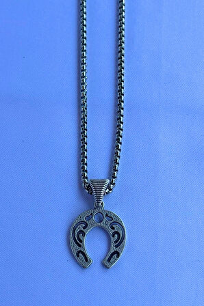 Nal El İşçiliği Paslanmaz Çelik Zincir Erkek Kolye