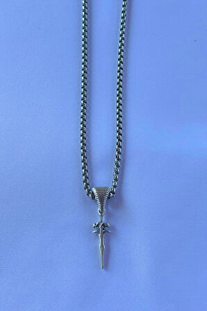 Hançer El İşçiliği Paslanmaz Çelik Zincir Erkek Kolye