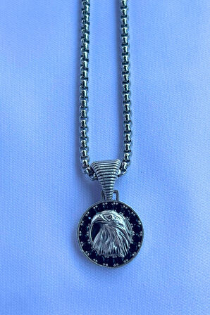 Kartal El İşçiliği Paslanmaz Çelik Zincir Erkek Kolye