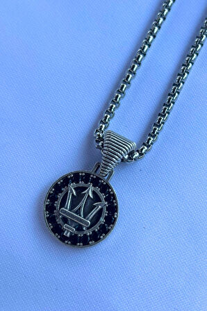 Mızrak El İşçiliği Paslanmaz Çelik Zincir Erkek Kolye