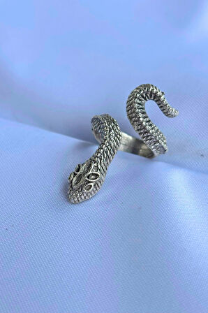 Yılan Özel Tasarım Maskülen Ayarlanabilir Erkek Yüzük