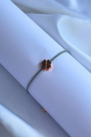 Dört Yapraklı Yonca El Yapımı Ayarlanabilir Tasarım Kadın Bileklik