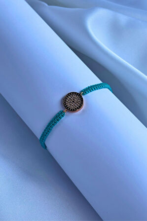 Yuvarlak Taşlı El Yapımı Ayarlanabilir Tasarım Kadın Bileklik