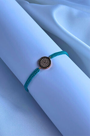 Yuvarlak Taşlı El Yapımı Ayarlanabilir Tasarım Kadın Bileklik