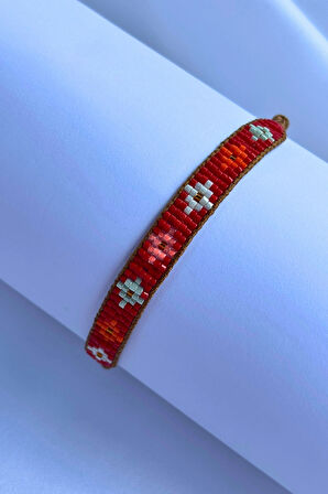 Desenli Miyuki El Yapımı Tasarım Kadın Bileklik