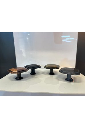 Begonya Metal Düğme Kulp Antrasit Dolap Kapak Tv Ünite Modern Çekmece Mobilya Komodin Tek Delikli