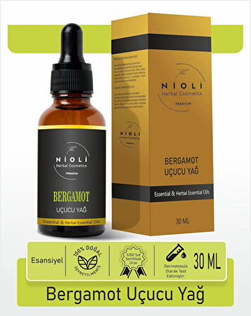 Nioli Bergamot Esansiyel Uçucu Yağ Buhurdanlık Yağı Aromaterapi Yağı 30 ML
