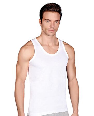 Berrak 3 Adet Beyaz Renk Penye Atlet