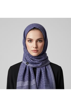 Aqua Yonca Desenli Şal