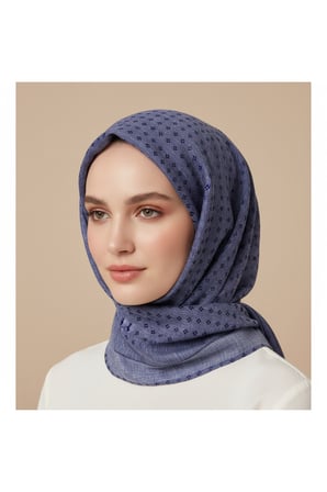 Aqua Yonca Desenli Şal