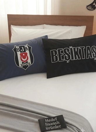 Taç Lisanslı Beşiktaş Taraftar Yastık Kılıfı 50x70 cm (Tekli)