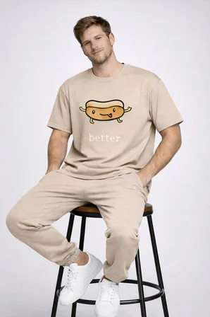 Better Together Baskılı Sevgili Kombini Çift Tişört Oversize Unisex Çift Kombin