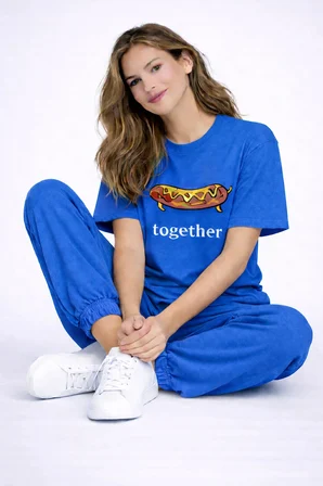 Better Together Baskılı Sevgili Kombini Çift Tişört Oversize Unisex Çift Kombin