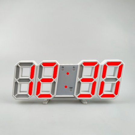 Dekoratif Dijital Led Masa Duvar Saati 3d Dijital Saat Çalar Saat LED Elektronik Saat
