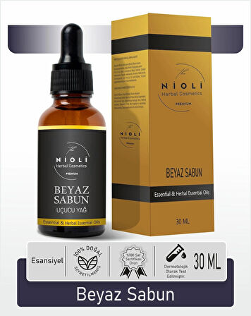	Nioli Beyaz Sabun Esansiyel Uçucu Yağ Buhurdanlık Yağı Aromaterapi Yağı 30 ML