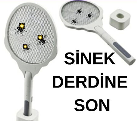 SİNEK ÖLDÜRÜCÜ USB TO TYPE-C ŞARJLI SİNEK ÖLDÜRÜCÜ RAKET AYAK APARATLI
