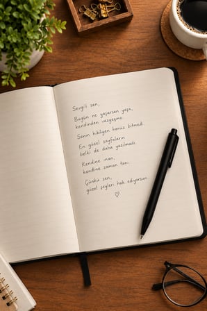 Premium Siyah Sert Kapak Defter ve Kalem Seti Not Defteri