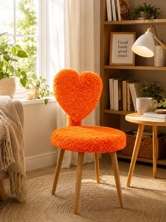 Yeni Sırtlı puf, makyaj masası pufu,  peluş kumaş dekoratif puf, mini berjer, koltuk
