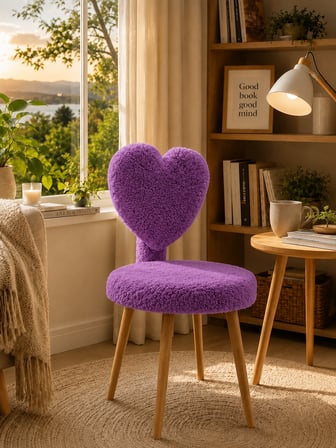 Yeni Sırtlı puf, makyaj masası pufu,  peluş kumaş dekoratif puf, mini berjer, koltuk