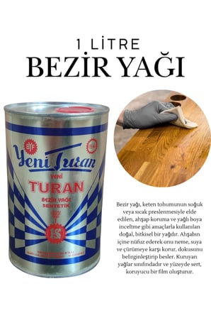 Sentetik Bezir Yağı Ahşap Kum Cam 1L Keten Yağı Ahşap Koruma Mobilya Parlatma Yağlı Boya İnceltme