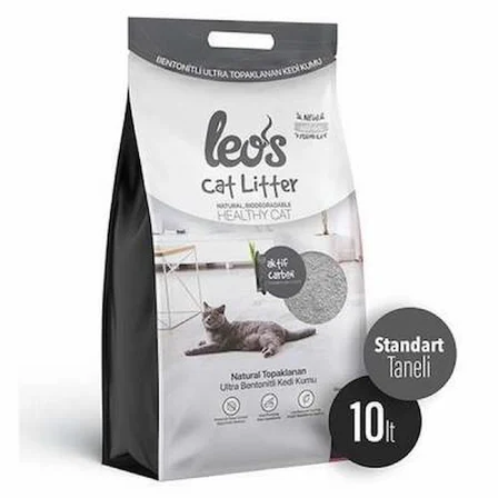 Cat Litter Grey Aktif Karbonlu Bentonit Kedi Kumu 2x10 Lt