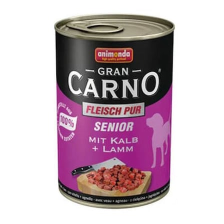 GranCarno Senior Sığır Etli Kuzulu Yaşlı Köpek Konservesi 400 Gr