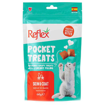 Pocket Treats Deri ve Tüy Bakımı Yetişkin Kedi Ödül Maması 60 Gr
