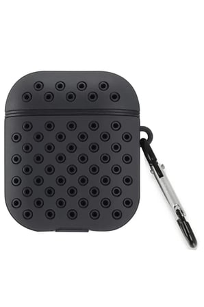 Airpods 2 (2.nesil) Spor Delikli Kılıf - Siyah-Siyah