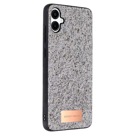 Galaxy A06 Bright Simli Kapak - Gümüş