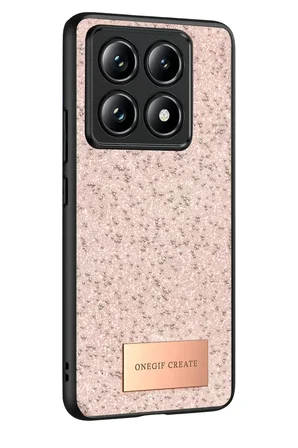 Mi 14T Pro Bright Simli Kapak - Pembe