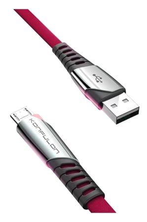 DC16 Micro USB Kablo 1M 2.4A - Kırmızı