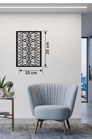 Sarmaşık ve Yaprak Motifli Ahşap Duvar Tablosu - 25x35 cm Lazer Kesim Dekoratif Pano
