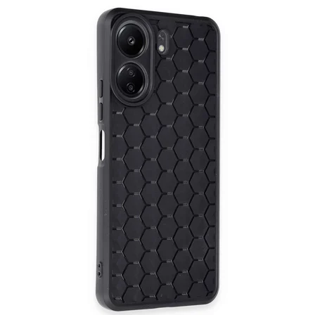 Redmi 13C Kılıf Petek Silikon Kapak - Siyah