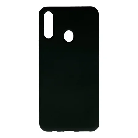 Galaxy A20S Kılıf Nano içi Kadife Silikon - Siyah