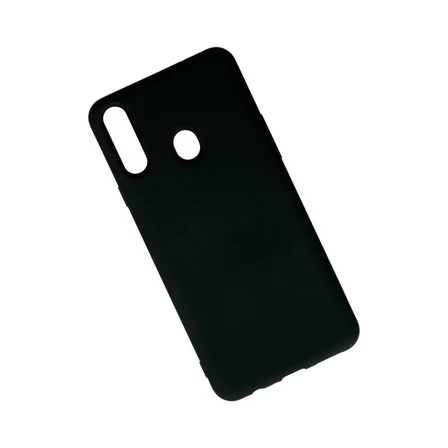 Galaxy A20S Kılıf Nano içi Kadife Silikon - Siyah