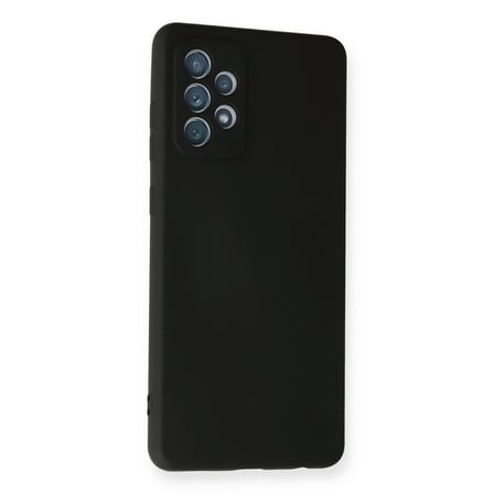 Galaxy A72 Kılıf Nano içi Kadife Silikon - Siyah