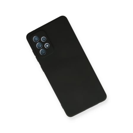 Galaxy A72 Kılıf Nano içi Kadife Silikon - Siyah